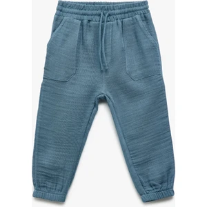 Pamuklu Beli Bağcıklı Cepli Basic Jogger Pantolon