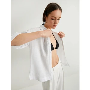 Kısa Kollu Gömlek Düğmeli Basic Regular Fit