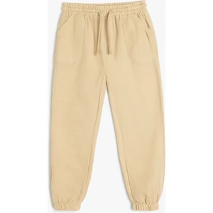 Pamuklu Beli Bağcıklı Cepli Basic Jogger Pantolon