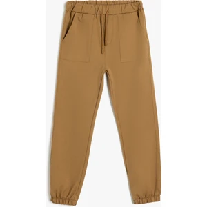Standart Bel Cepli Düğme Detaylı Basic Jogger Pantolon
