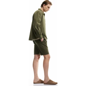 Pamuklu Chino Cepli Bermuda Slim Fit Şort