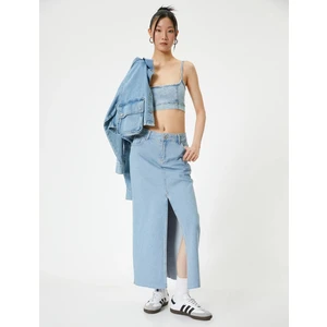 Midi Jean Skirt