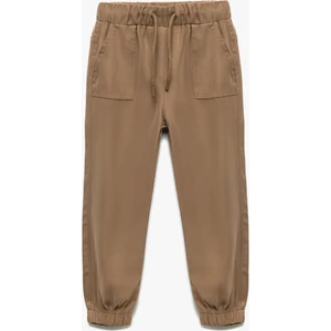 Beli Bağcıklı Cepli Basic Viskon Jogger Eşofman Altı