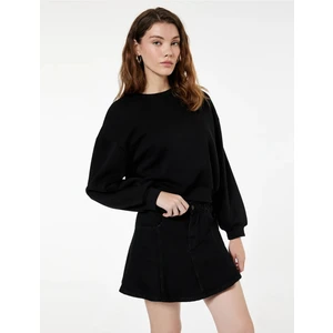 Regular Fit Üç Iplik Uzun Kollu Bisiklet Yaka Basic Sweatshirt