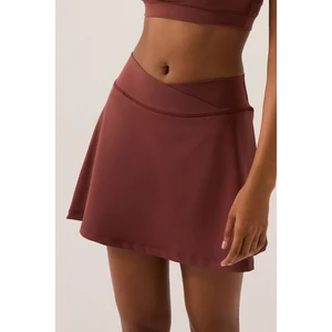 Los Ojos x Ece Bordo 2 Katmanlı Tenis Eteği Skort