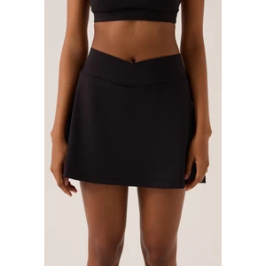 Los Ojos x Ece Siyah 2 Katmanlı Tenis Eteği Skort