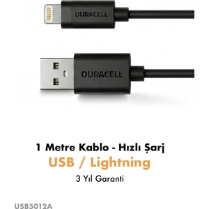Apple Lightning 1mt. Şarj ve Data Kablosu USB5012A