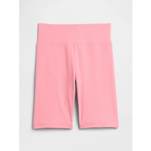 Kız Çocuk Pembe Kids Pull-On Ribbed Bisiklet Şortları