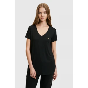 U.s. Polo Assn. Kadın Siyah Tişört Basic 50323448-VR046