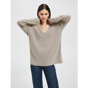 Oversize Süveter V Yaka Uzun Kollu