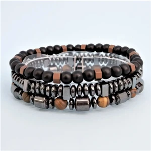 Padore Accessory 3 Doğal Taş Bileklik Jasper Hematit Onix Renkli Tasarım