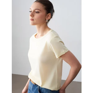 32852 Basic T-Shirt-Açık Sarı