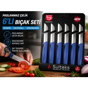 Meyve & Sebze Bıçağı 6lı Çelik Paslanmaz