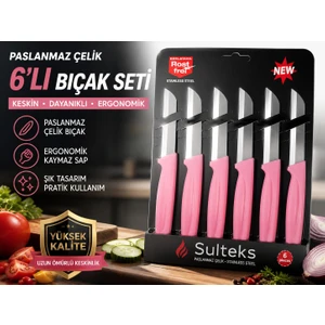 Meyve & Sebze Bıçağı 6lı Çelik Paslanmaz