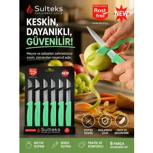 Meyve & Sebze Bıçağı 6lı Çelik Paslanmaz