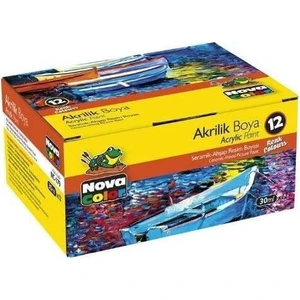 Nova Color Akrilik Boya 12 Renk X 30 ml Şişe