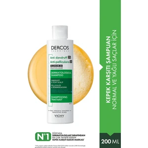 Dercos Kepekli Saçlar İçin 200 ml Normal/Yağlı Şampuan Kepek Karşıtı Etki Sağlar K3622