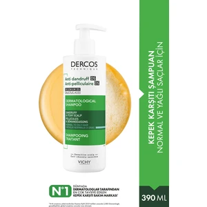 Dercos Kepek Karşıtı Şampuan 390 ml Normal/Yağlı Saçlar İçin Temizleyici Etki