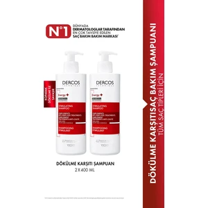 Dercos Energisant Şampuan 400 ml x 2
