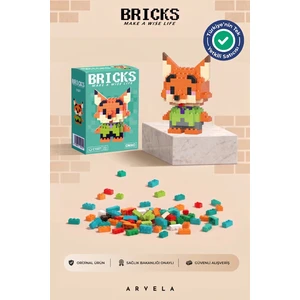 Bricks Nick Wilde Karakteri - Eğitici Oyuncak Figür - Orijinal