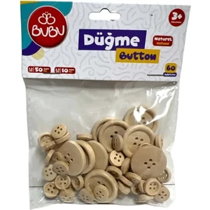 1,2 cm 60'lı Natural Düğme -HS006