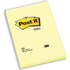 Post-İt 659 Yapışkanlı Not Kağıdı Sarı 102X152 Mm