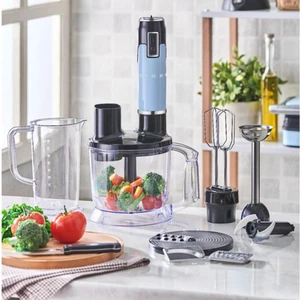 SHB-3178 1000 W Çoklu Set El Blenderi 1,2 lt Ölçü Kabı ve 1,5 lt Doğrayıcı ile Mavi