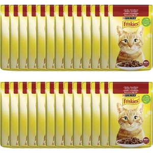 Sığır Etli Soslu Ekonomik Yaş Kedi Maması 85 gr x 26 Biftek Tatlı Lezzet