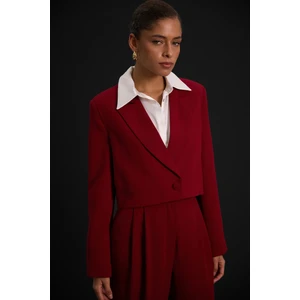 Luna Kısa Ceket - Bordo