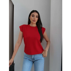 Esra Helvacı Sıfır Kol Vatkalı Basic Tshirt