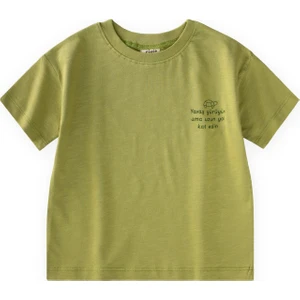 Slogan Baskılı T-Shirt 2-10 Yaş Lime