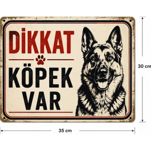 Şallı Reklam Dikkat Köpek Var Levhası