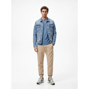 Lastik Paça Jogger Bej Pantolon