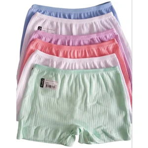 6'lı Paket Fitilli Elastan Kız Çocuk Külot Boxer Şort