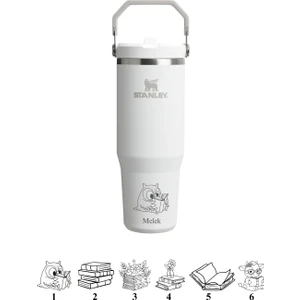 The Iceflow Flip Straw Pipetli Termos Bardak 0,89 Lt