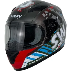 SW-815K Alien Titanium Full Face Çocuk Kaskı - Motodede