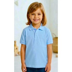 Şen Bebe Bebe Mavisi Polo Yaka Çocuk Tişört