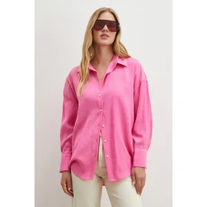 Never More Basic Modal Gömlek Pembe