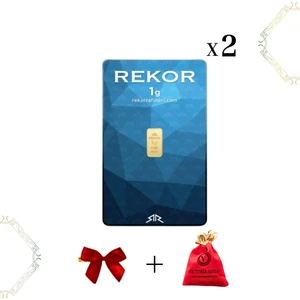 2 Adet 1 gr 24 Ayar Altın ( Rekor )