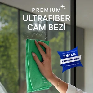 Ultrafiber Premium Cam Bezi – Yeşil (40x40 cm)