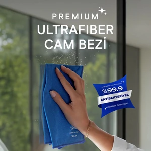 Ultrafiber Premium Cam Bezi – Mavi (40x40 cm)