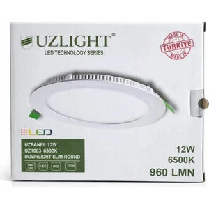 12W/6500K (Beyaz Işık) Led Panel Uzlight