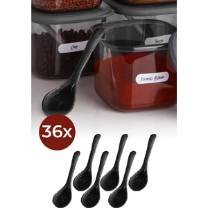 36'lı Baharat Kaşığı Siyah