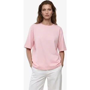 Pamuklu Kısa Kollu Bisiklet Yaka Oversize Basic Tişört
