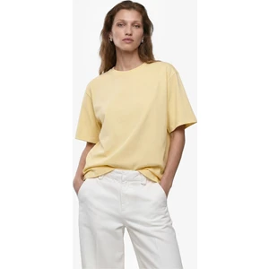 Pamuklu Kısa Kollu Bisiklet Yaka Oversize Basic Tişört