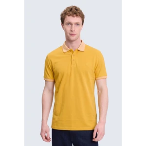 Sarı Regular Fit Polo Yaka 100 Pamuklu Tişört