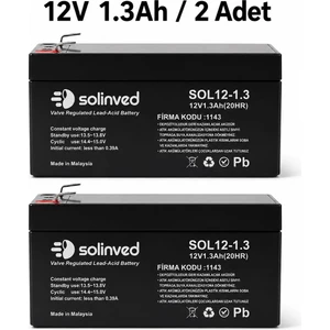 12V 1.3AH Kuru Tip Akü (2 Adet)