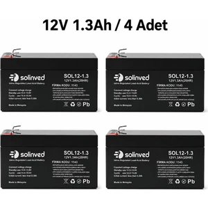 12V 1.3AH Kuru Tip Akü (4 Adet)