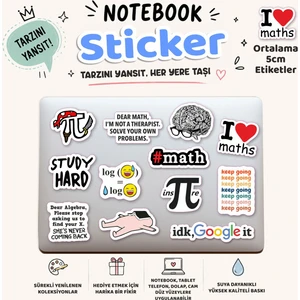 Sb Store Matematik Temalı Sticker Notebook Tablet Etiketi Model 16