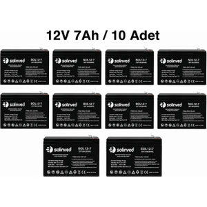12V 7AH Kuru Tip Akü (10 Adet)